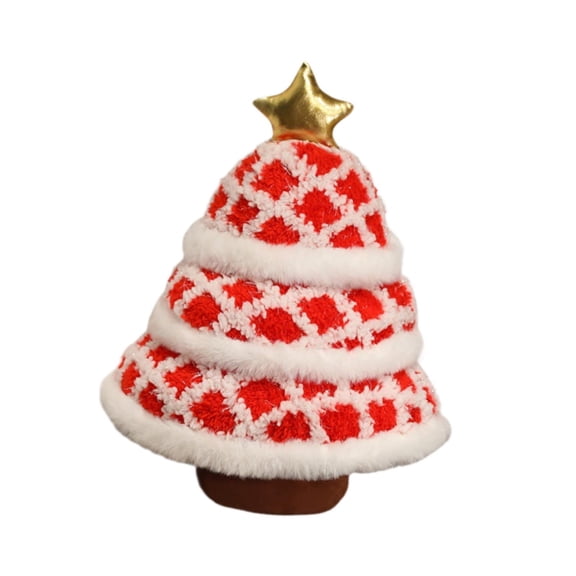 LeeQinersw Christmas Tree Plush Toy Birthday Gift Sturdy Lovely Stuffed Christmas Tree Doll Red