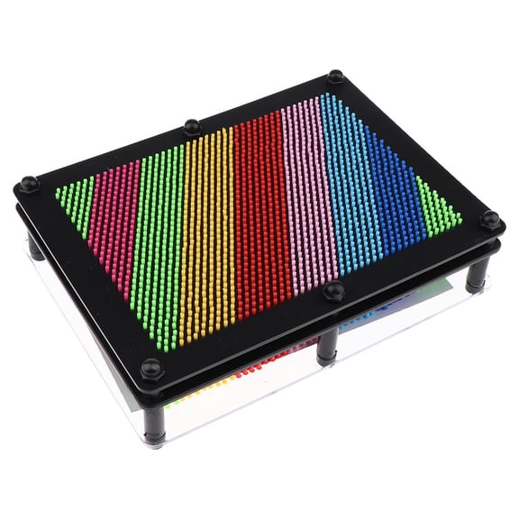 LeeQinersw Classic 3D Plastic Pin Art Toy Board for Kids or Adults Black Large