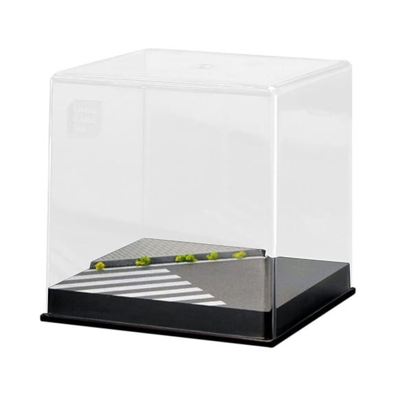 LeeQinersw Collection Acrylic Cube 1/64 Scale Acrylic Clear Display Case for Toys Dolls Single carriageway