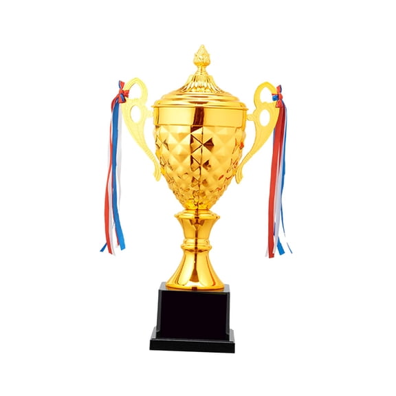LeeQinersw Competitions Award Trophy with Base Soccer Trophy Sport Celebrations Winner Gold 14x29cm