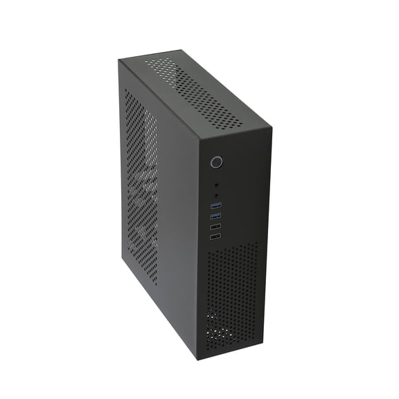 LeeQinersw Computer Case 3.0 USB Wall Mounted Placement Office Professional Practical Steel Black
