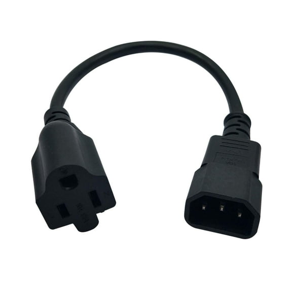 LeeQinersw Computer PC Power Cord IEC320 C14 Male to American Standard 5-15R Female 3 Pin
