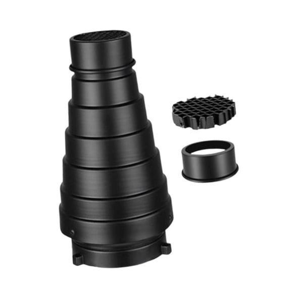 LeeQinersw Conical Optical Snoot Kit Spotlamp Snoot Portable Color Filter for Studio Strobe Style A