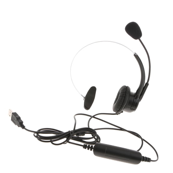 LeeQinersw Corded Call Center Monaural USB Headset with microphone rophone Microphone for