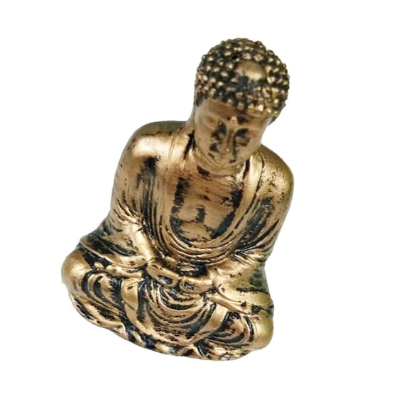 LeeQinersw Creative Indian Buddha Statue Meditation Sculpture Hand-paint Figurine Decor