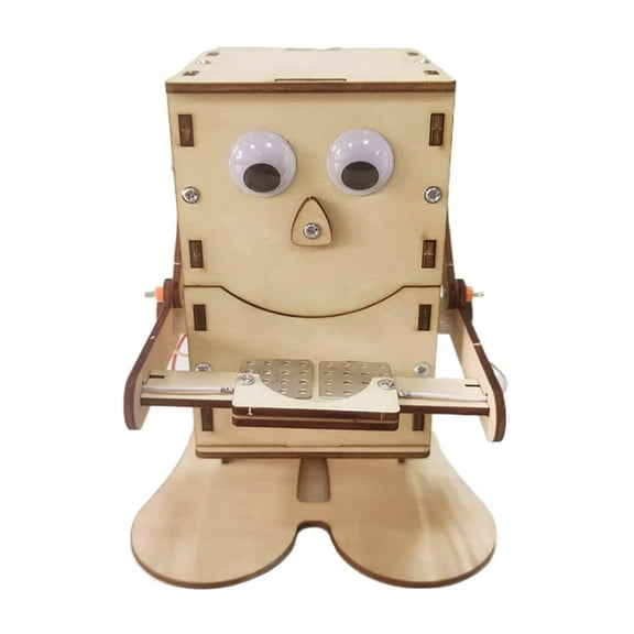 LeeQinersw Creative Robot Wooden Electric Powered DIY Model Educational Technology , Great