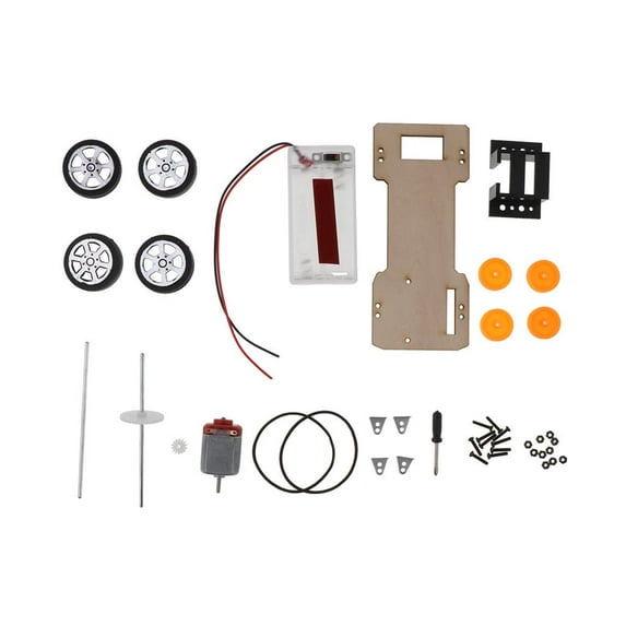 LeeQinersw Creative Science Model Building Kit - Four-wheel Drive Car DIY Kit for Kids Gift