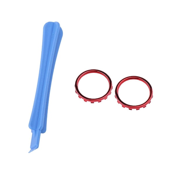 LeeQinersw Custom Chrome Accent Joystick Rings for Elite Replacement Analog Red