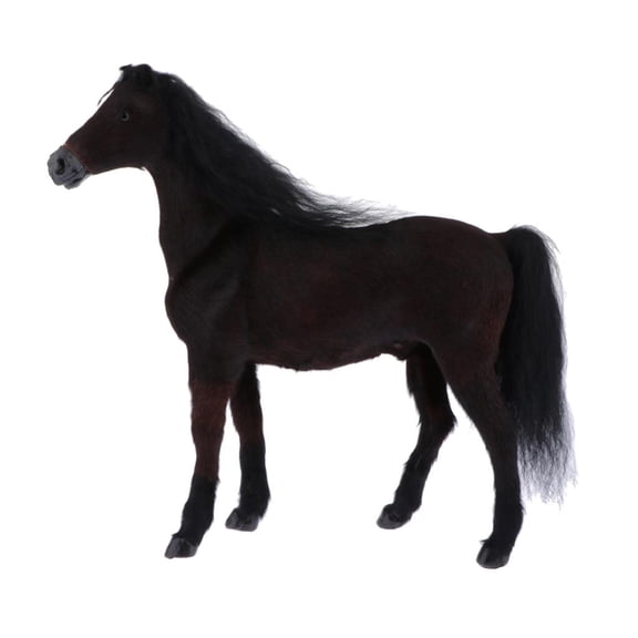 LeeQinersw Cute Animals War Horse Figurine Home Display Decor Collection Brown