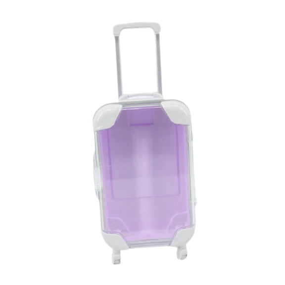 LeeQinersw Cute Doll Suitcase Doll Travel Mini Trolley Case Miniature Openable Fashion Doll Light Purple
