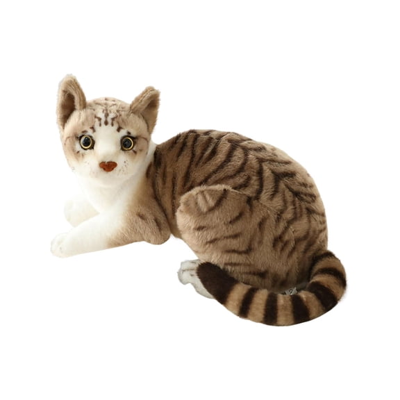 LeeQinersw Cute Simulation Siamese Cats Comfortable Animal Plush Padding Lifelike Cat Plush StyleC