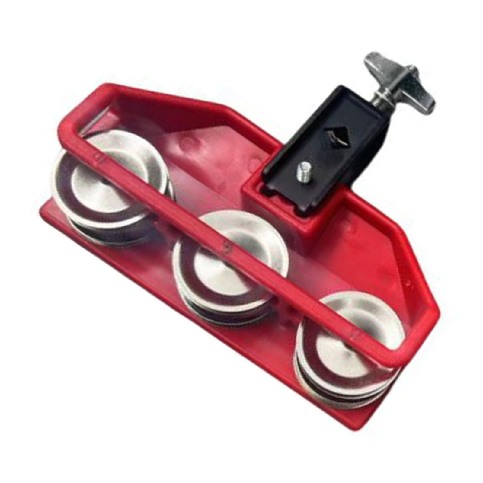 LeeQinersw Cymbal Hi Hat Tambourine Music Rhythm Tambourine Mountable Bell Piece Percussion Argent