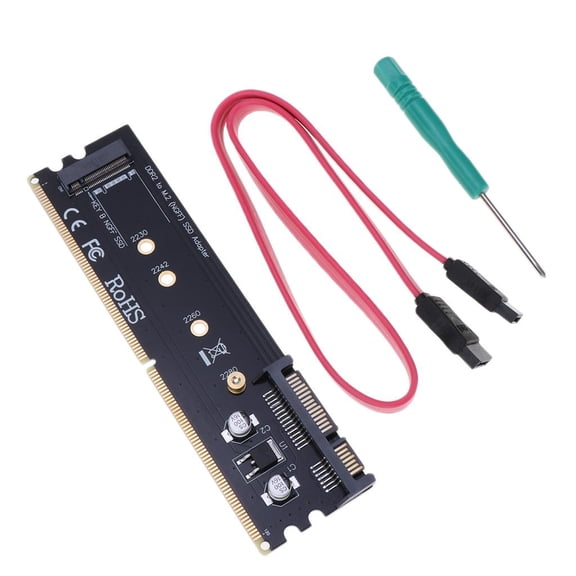 LeeQinersw DDR2 to KEY B M.2 NGFF SSD SSD Adapter Converter Card Board SSD Expansion Card,