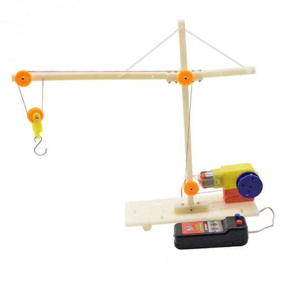 LeeQinersw DIY Assembled Electric Crane Vehicle Model Kits Science Experimented Toys Kit