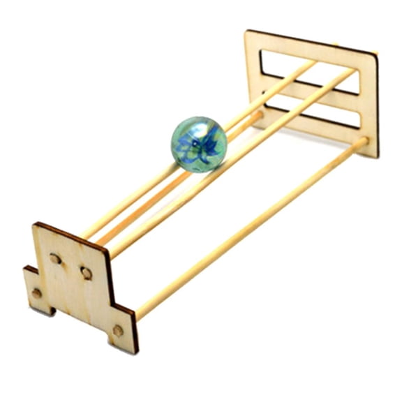 LeeQinersw DIY Magic Dual-track Slope Roll Up Ball Physics Barycenter Toy Teaching Aids