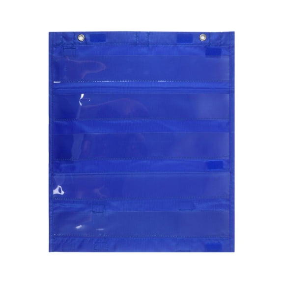 LeeQinersw Daily Schedule Pocket Chart, Class Schedule Chart, Teaching Card Chart, with 5+3 Blue
