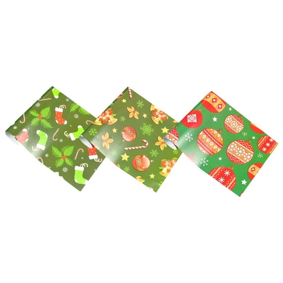 LeeQinersw Darling Baby 3Pcs Wrapping Paper Set 51x75cm Handmade Unique Designs for Gift Green without santa