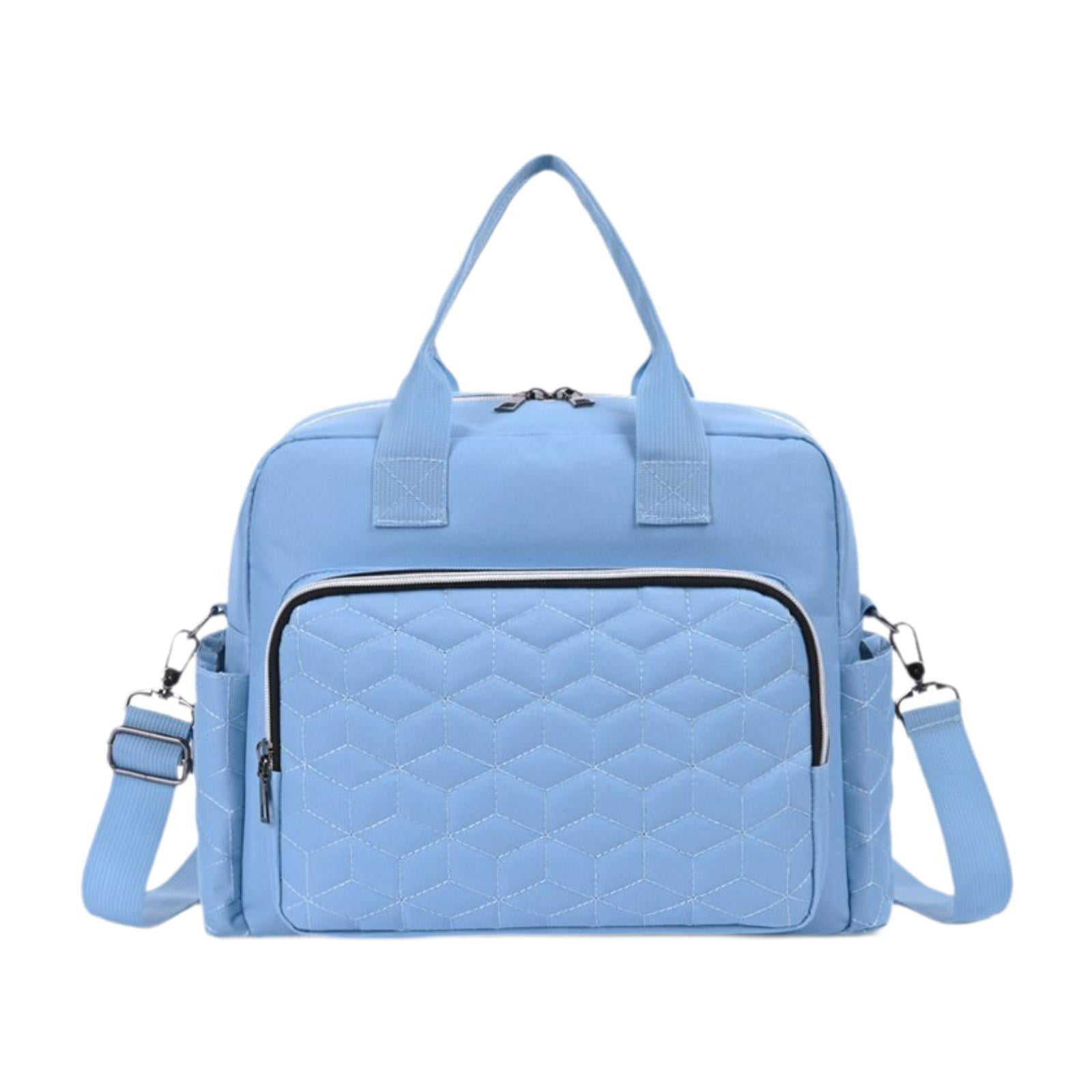 LeeQinersw Diaper Bag Diaper Bag Multifunctional Baby Essentials Waterproof Handbag for Mom light blue