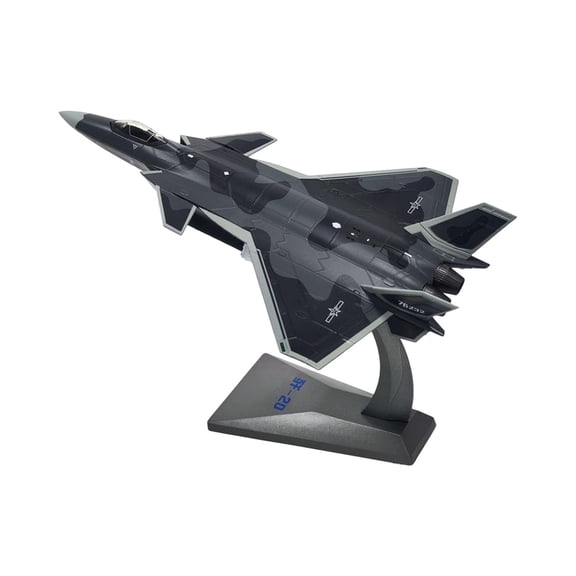LeeQinersw Diecast Alloy Aircraft 1/100 Chengdu J-20 with Removable Stand Fighter Model for