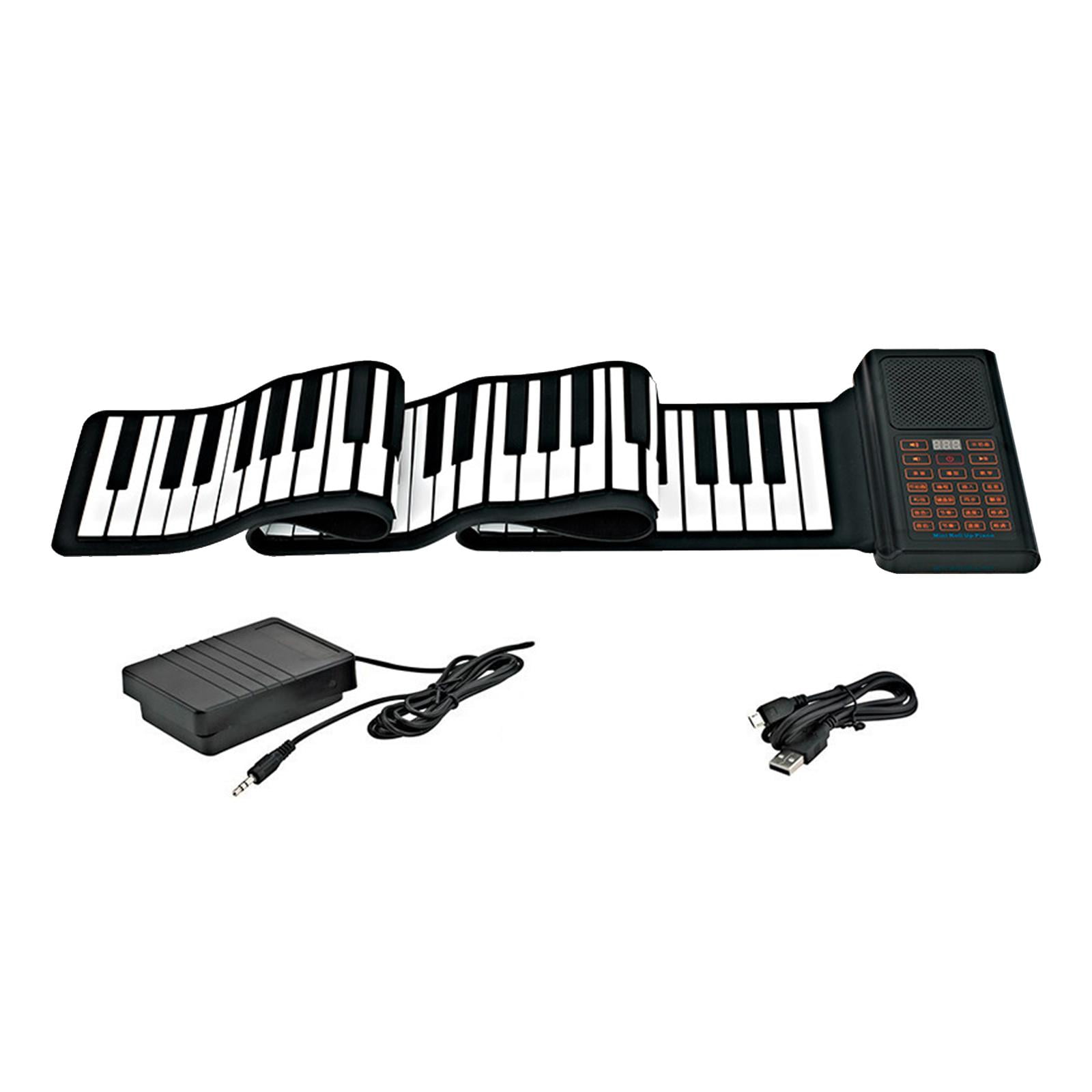 LeeQinersw Digital Music Piano Keyboard, 128 Tones and Rhythms Travel Piano 88 Keys Roll up