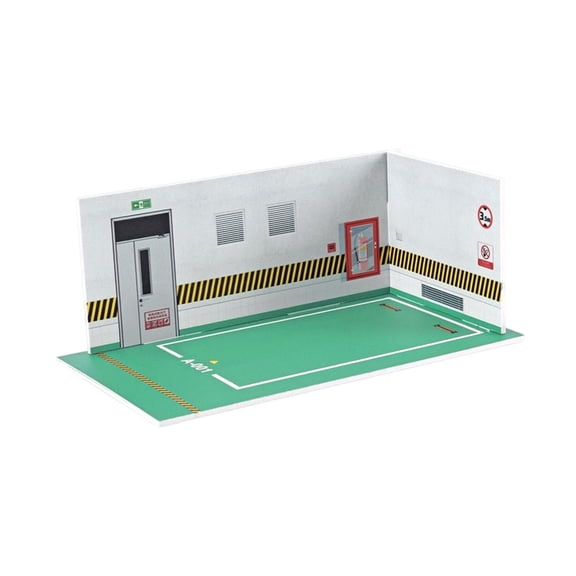 LeeQinersw Diorama Car Parking Lot Diecast Car Garage Display Stand for Alloy Car Model Toy green