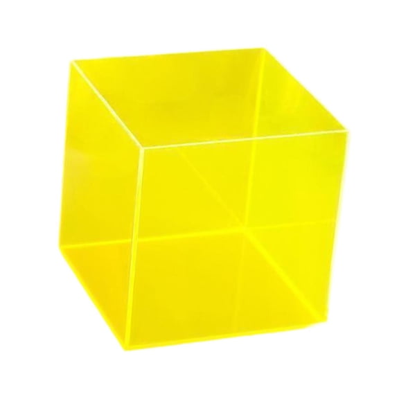 LeeQinersw Display Case,Storage Box,Storage Cube Organizer Display Stand Showcase for Doll Yellow