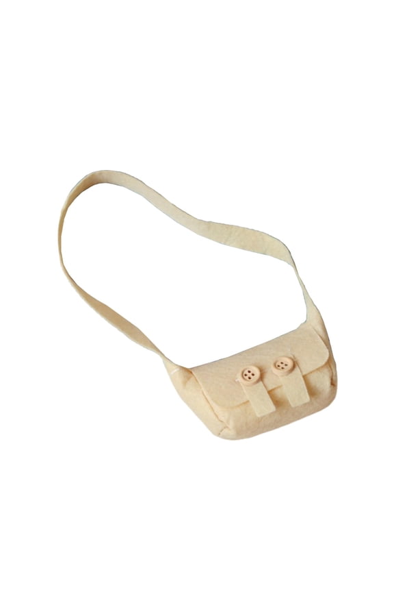Doll Accessory Bag Small Compact Crossbody Bag Length :7.09'' Decorative Modern white