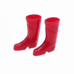 LeeQinersw Doll Rain Boots Silicone Mini Accessory Realistic Treaded Sole Tiny Footwear for 4 Pcs