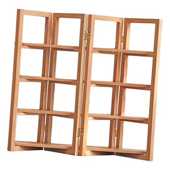 LeeQinersw Dollhouse Bookshelf Display Shelf Miniature Storage Shelf for 1:6 1:12 Dollhouse Style D