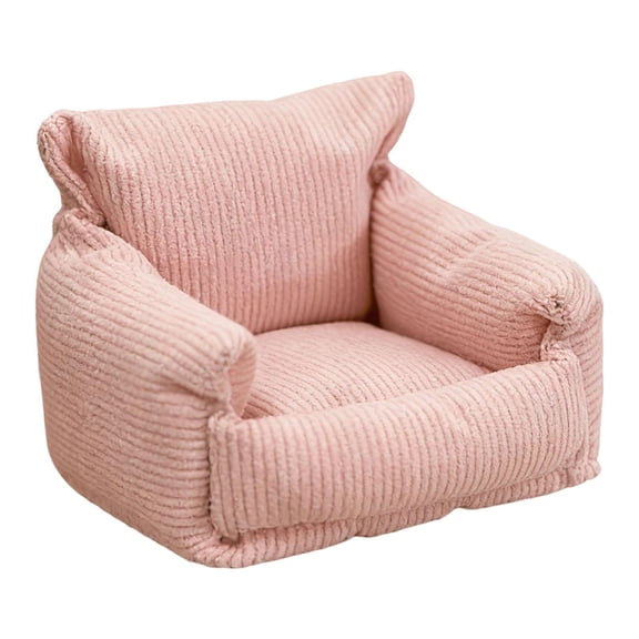 LeeQinersw Dollhouse Couch 1/12 Scale Accessory High Performance Multipurpose Arm Chair Pink