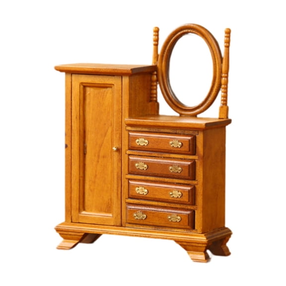 LeeQinersw Dollhouse Dressing Table Miniature Mini Furniture for 1:12 Scale Living Room
