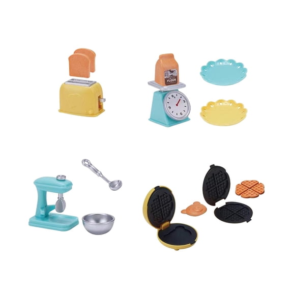 LeeQinersw Dollhouse Mini Kitchen Scene Crafts Scene Props Waffle Oven for Kids A