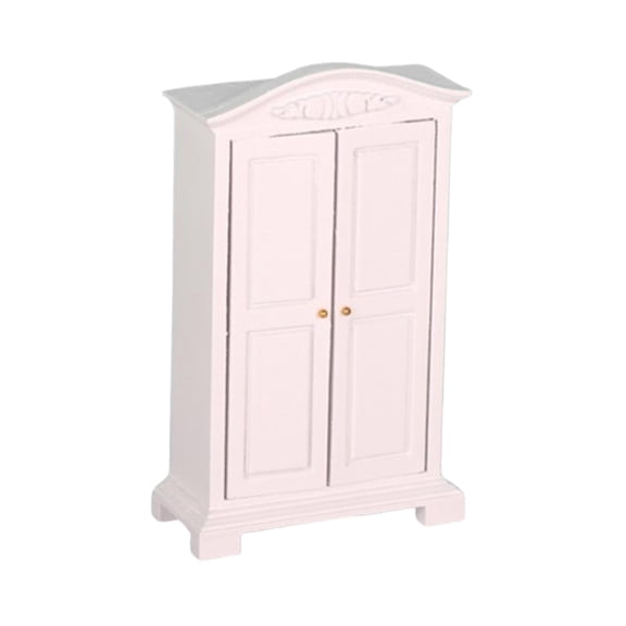 LeeQinersw Dollhouse Wardrobe 1/12 Scale Model with Compartments Home Decor Simulation Tiny