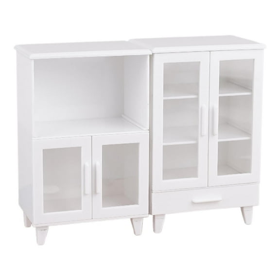 LeeQinersw Dollshouse Cupboards Bookcase Modern Model Miniature Cabinet for Pantry Bathroom