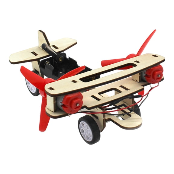 LeeQinersw Double Engine Wind Power Aircraft DIY Material Easy to Assemble Hand Assemblable