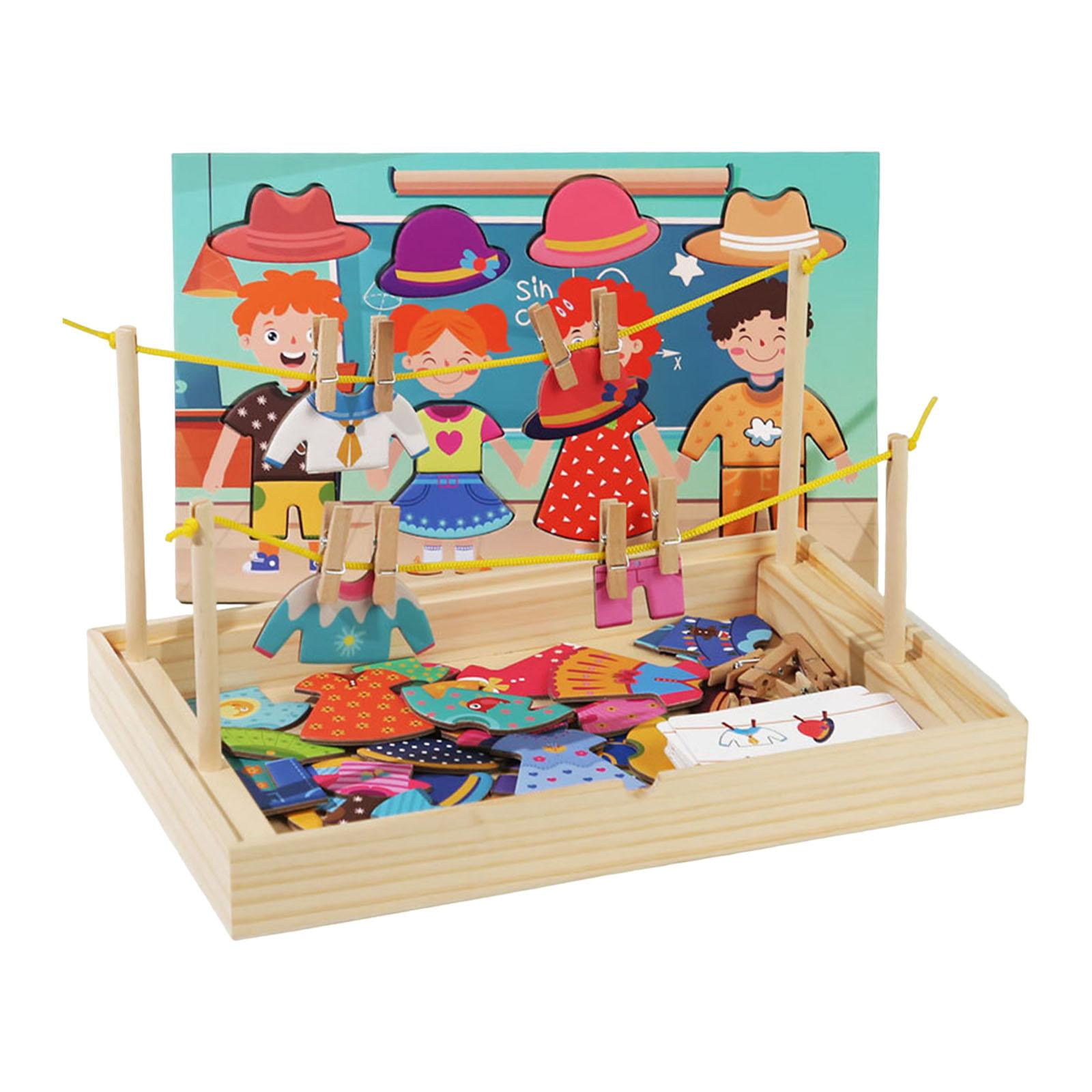 LeeQinersw Dress up Jigsaw Puzzles Problem Solving Motor Skills Montessori Toys for Ages 2+