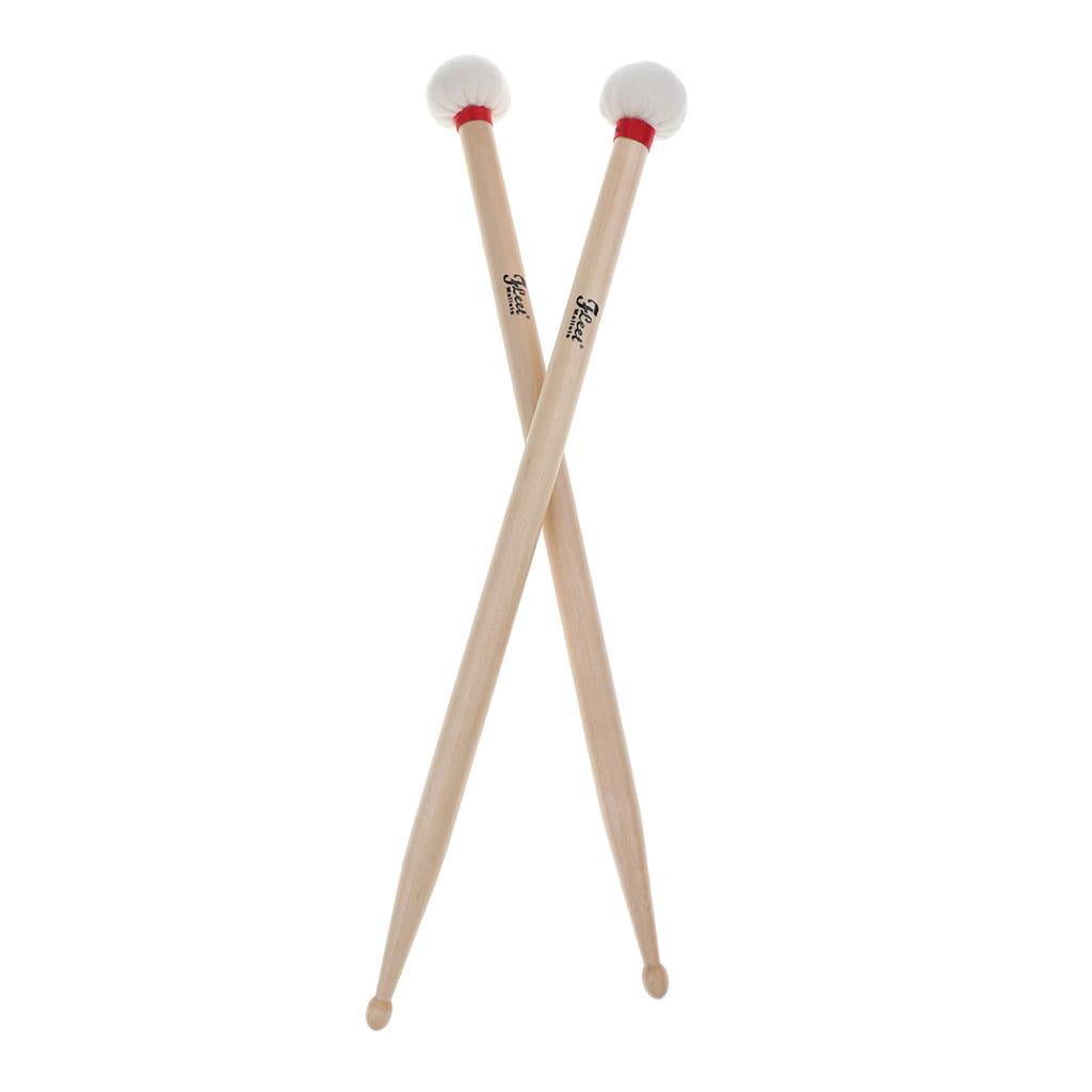LeeQinersw Durable 1 Pair 5B Drum Drumsticks Mallet Soft Hammer Drum Set Accessory for