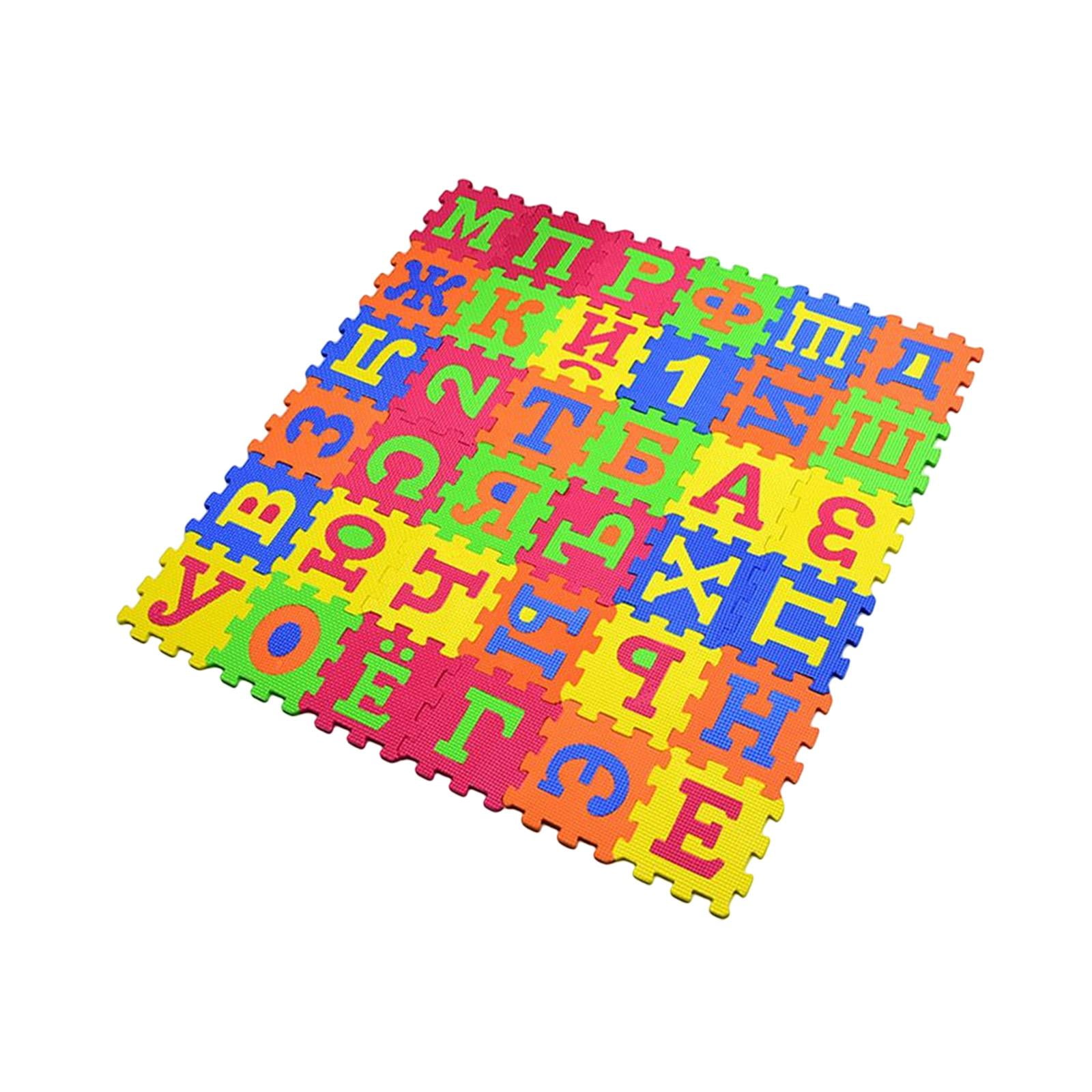 LeeQinersw EVA Foam Floor Play Mat Baby Crawling Mat Russian Letter Thickened Soft Reusable