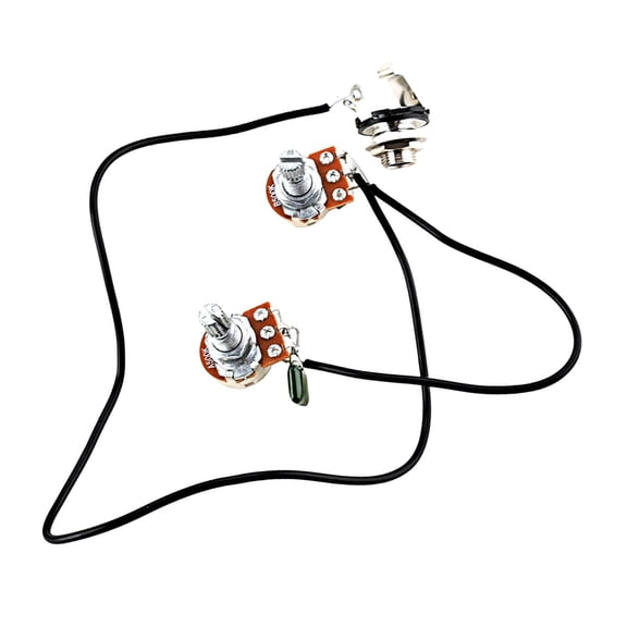 LeeQinersw Electric A500K+B500K Potentiometer Guitar Wiring Harness Complete Circuit Wiring