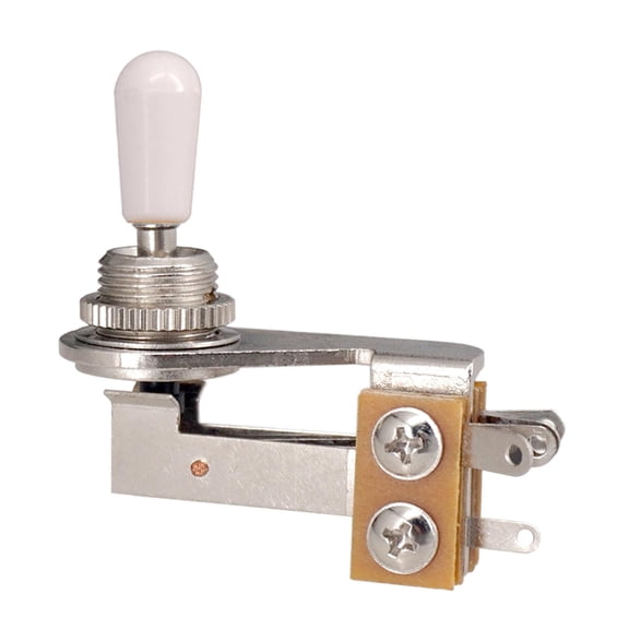 LeeQinersw Electric Guitar Bass Toggle Switch with Tip Silver and White