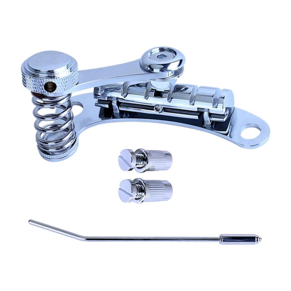 LeeQinersw Electric Guitar Bridge Stop Bar Vibrato Bridge Tailpiece Zinc Alloy for Electric Argent