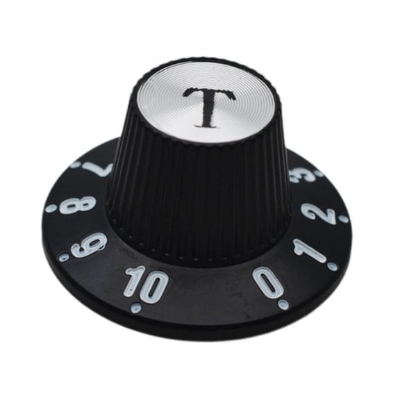 LeeQinersw Electric Guitar Control Knob Black Easy Installation Bass Guitar Accessories T