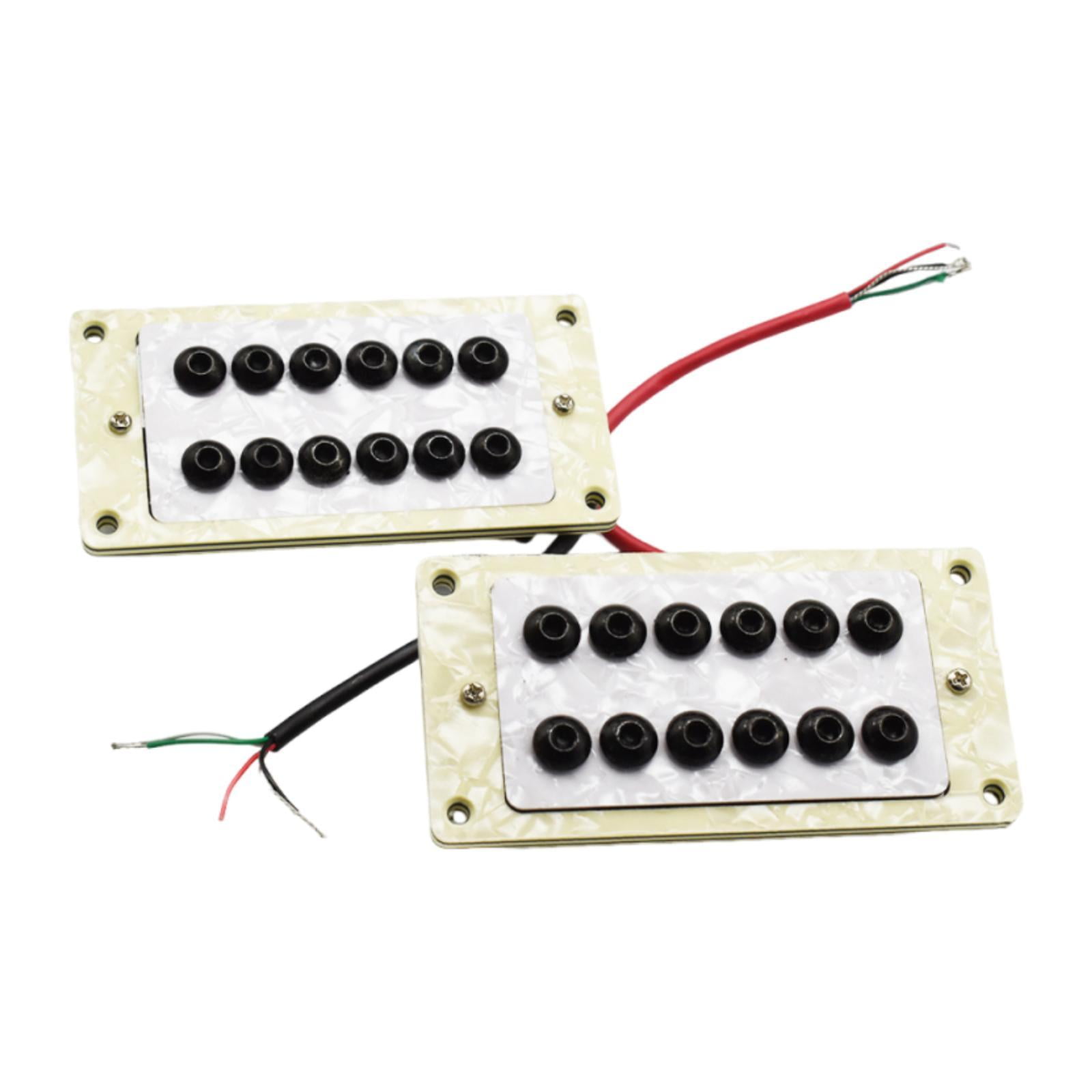 LeeQinersw Electric Guitar Humbucker Pickup Spare Part Replacement Compact Professional Easy to Install Musical Instrument Accessories Neck and Bridge