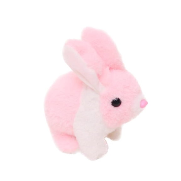 LeeQinersw Electric Rabbit Toys, Electric Plush Toy, Simulation Electronic Interactive Bunny Toy, Hopping Jumping Walking for Holiday Party Favor Birthday Gift , Pink