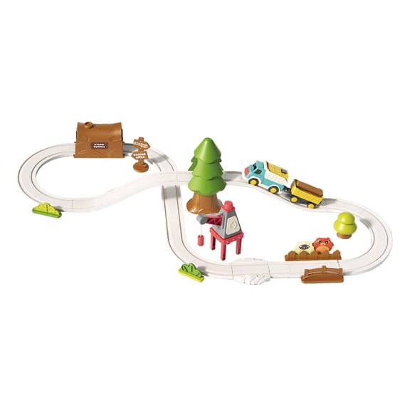 LeeQinersw Electric Train Track Playset Train Game Interactive Development Toy Fun Creative Forest Track L