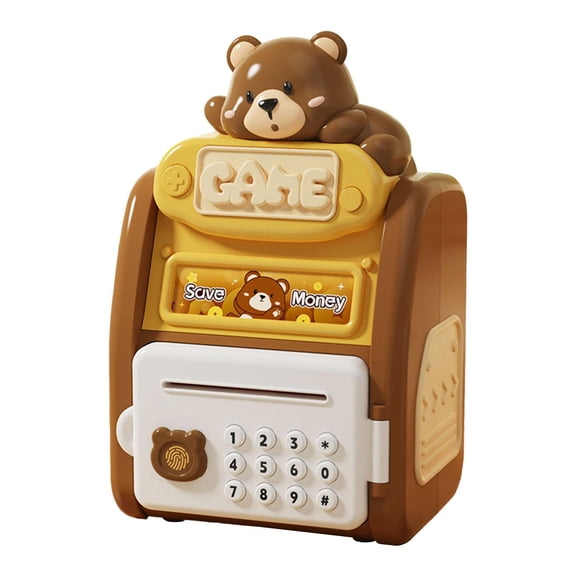 LeeQinersw Electronic ATM Savings Machine Electronic Money Saving Box Personal Password and Bear