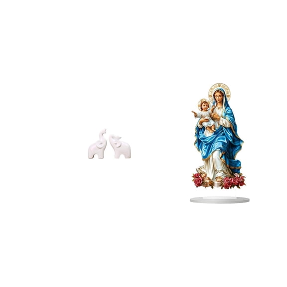 LeeQinersw Elephant Acrylic Tabletop Ornaments for Home Decor Animal Figurines Gift DIY Desktop Decoration Entrance Office Bedroom Holiday Fireplace