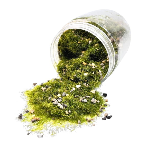 LeeQinersw Fake Grass Flock Scenery Materials, Fairy Garden Miniatures Grass Terrain Powder Green
