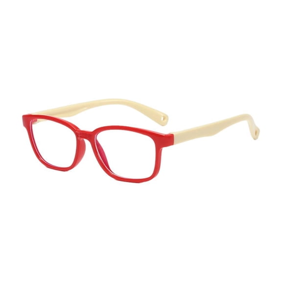 LeeQinersw Fashion Anti-blue Light Silicone Eyeglass Children Red Frame UV Protection
