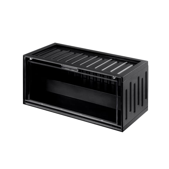 LeeQinersw Figurines Collection Display Case Dustproof Storage Box for Dolls Action Figures Black